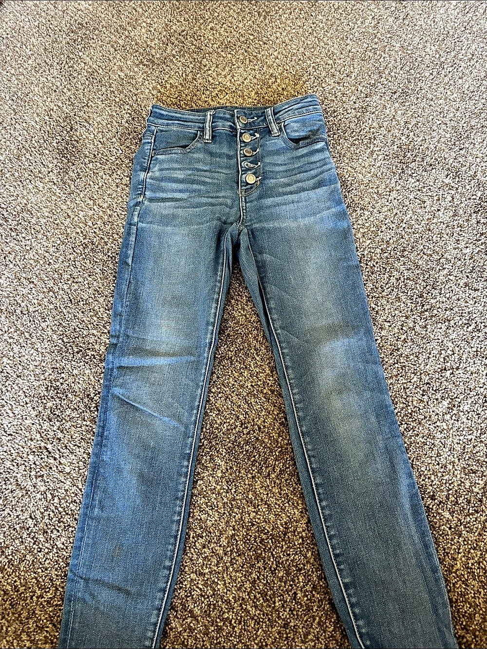 American Eagle Next Level Stretch Skinny Jeans Blue Waist 0 Short